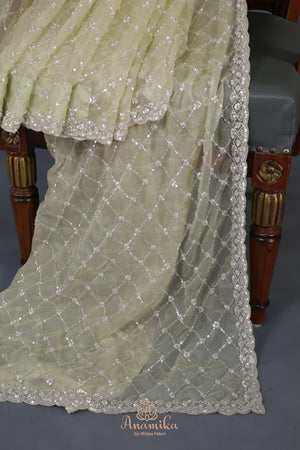 Satin Georgette Cocktail saree