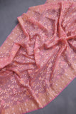 Banarasi Kora Jamdaani in soft blush pink