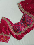 Magenta Pink patola blouse in a stunning pattern