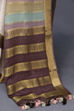 Mysore crepe silk saree in pretty pastels