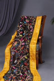 Stunning jamdaani with kanchi border in black !