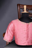 Banarasi Kora Jamdaani in soft blush pink