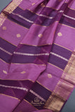Stunning organza saree in hues of purple
