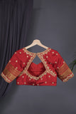Ravishing mysore crepe silk saree in red