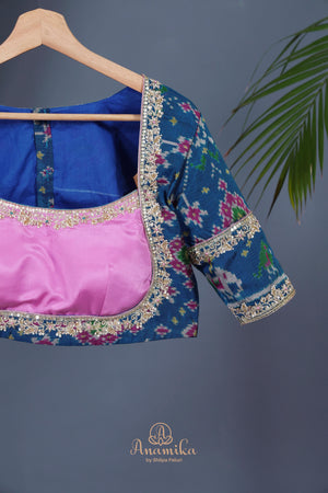Stunning mysore crepe silk saree with pure patola silk blouse
