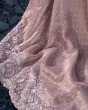 Brocade tissue georgette sarees with intricately embroidered border