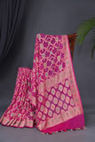 Pink Banarasi Georgette saree with a stunning work blouse