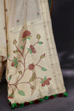 Elegant Cotton Paithani Saree in lovely beige