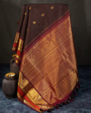 Vintage Kanjeevaram in a lovely brown and red combo