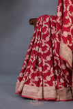Banarasi Silk Saree in ravishing red