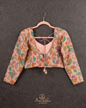 Green tissue soft silk saree with checkered design