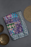 Designer Georgette Saree in hues of blue, green and purple