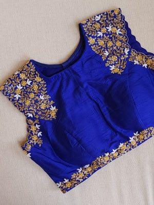 Royal Blue Bandini Gharchola Saree