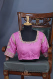 Raising Temple border kanjeevaram saree in Beautiful Pink