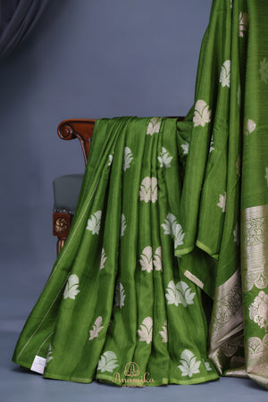 Soft Silk Pattu in a gorgeous green shade