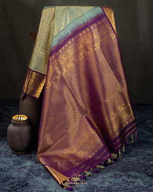 Gadwal brocade saree with kanchi border