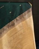 Pure kanjeevaram Pattu saree in emerald green