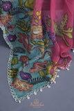 Hand painted kalamkari organza saree