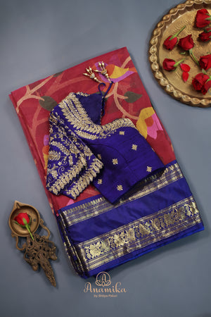 A fusion of jamdaani Grace and kanchi grandeur