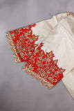 Elegant Raw Mango Pattu saree in a stunning red and white combo
