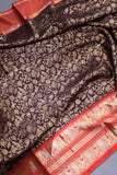 Chocolate brown premium quality kanjeevaram