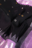 A beautiful vintage styled Gadwal in a unique black and lavender shade.
