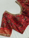 A classic kanchi kalamkari saree with a pure Patola blouse