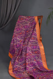 A stunning Banarasi Kora Jamdaani saree in purple