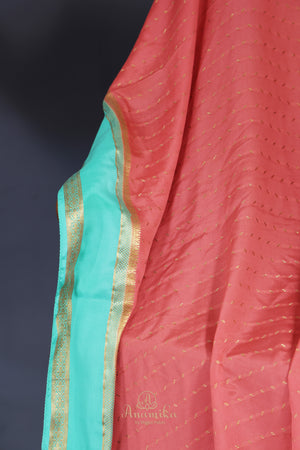 Stunning mysore crepe silk saree in a lovely combo