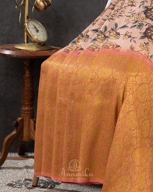 Digital Kalamkari Handloom Tussar with Kanchi Border