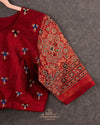 Beautiful blue and black Bandini gaji silk saree with ajrak border and blouse