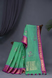 Ponduru Jamdaani in aqua green shade
