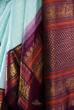 A Vintage kanjeevaram in a lovely shade of blue