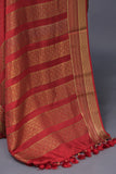 Ravishing mysore crepe silk saree in red
