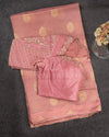 Chanderi Tissue saree with Zari woven buttas