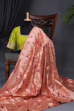 Beautiful Banarasi Silk Saree in peach and green combo