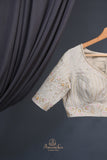 A dreamy floral organza in fresh pastel shade
