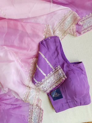 Lilac Love - pretty Georgette saree in a lovely lilac hue