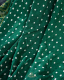 A beautiful green saree - Bandini Crepe with Patola