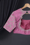Pastel Patola with intricately designed handwork border