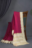 Stunning mysore crepe silk saree in magenta