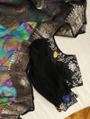 Banarasi Chiffon saree in black with rangkart pattern