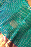 Emerald Green Kanjeevaram Saree - With full sleeves blouse