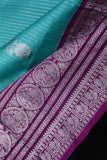 Exquisite Venkatagiri Pattu saree in blue and purple
