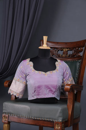 Beautiful Banarasi Silk Saree in a unique shade of lavender