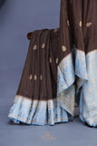 Soft Silk Pattu - Color play at its finest - Brown/Blue