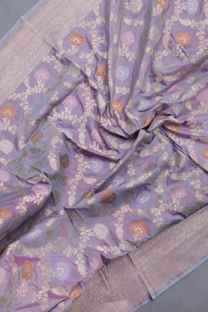 Beautiful Banarasi Silk Saree in a unique shade of lavender