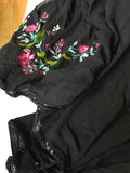 Black Georgette with multi color floral sequins work