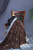 Soft Silk Pattu - Color play at its finest - Brown/Blue