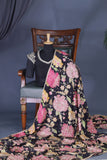 A Breathtaking Black Crepe saree - Festive Glamor